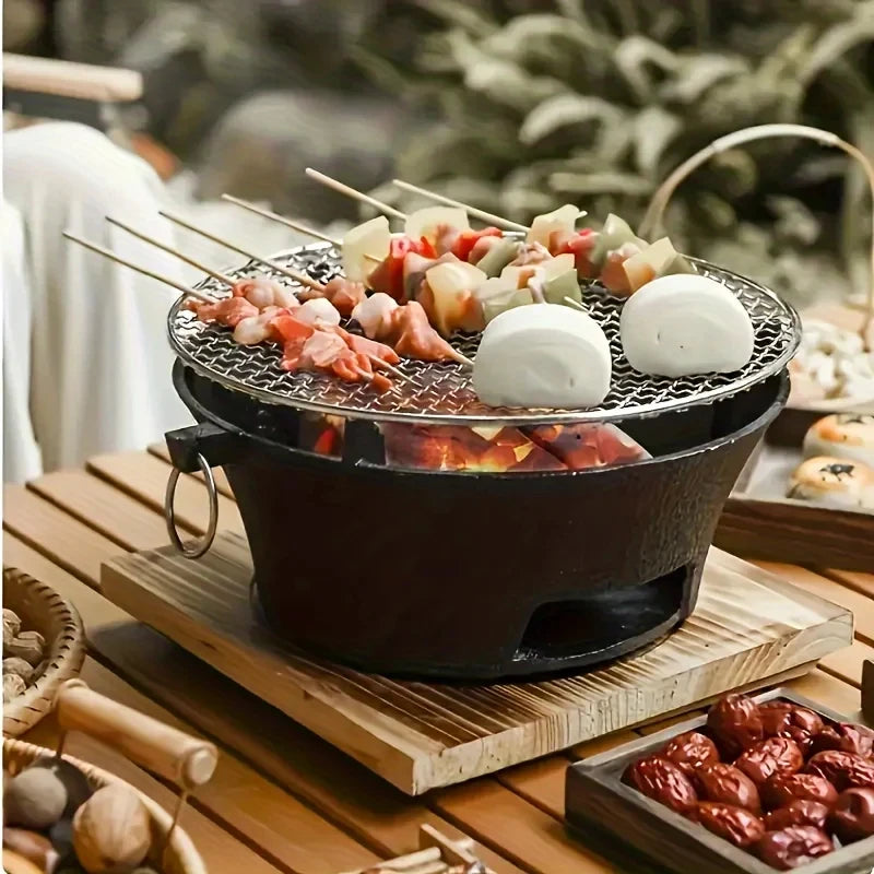 Zoe Cast Iron Outdoor Camping Charcoal Alcohol Camp Stove