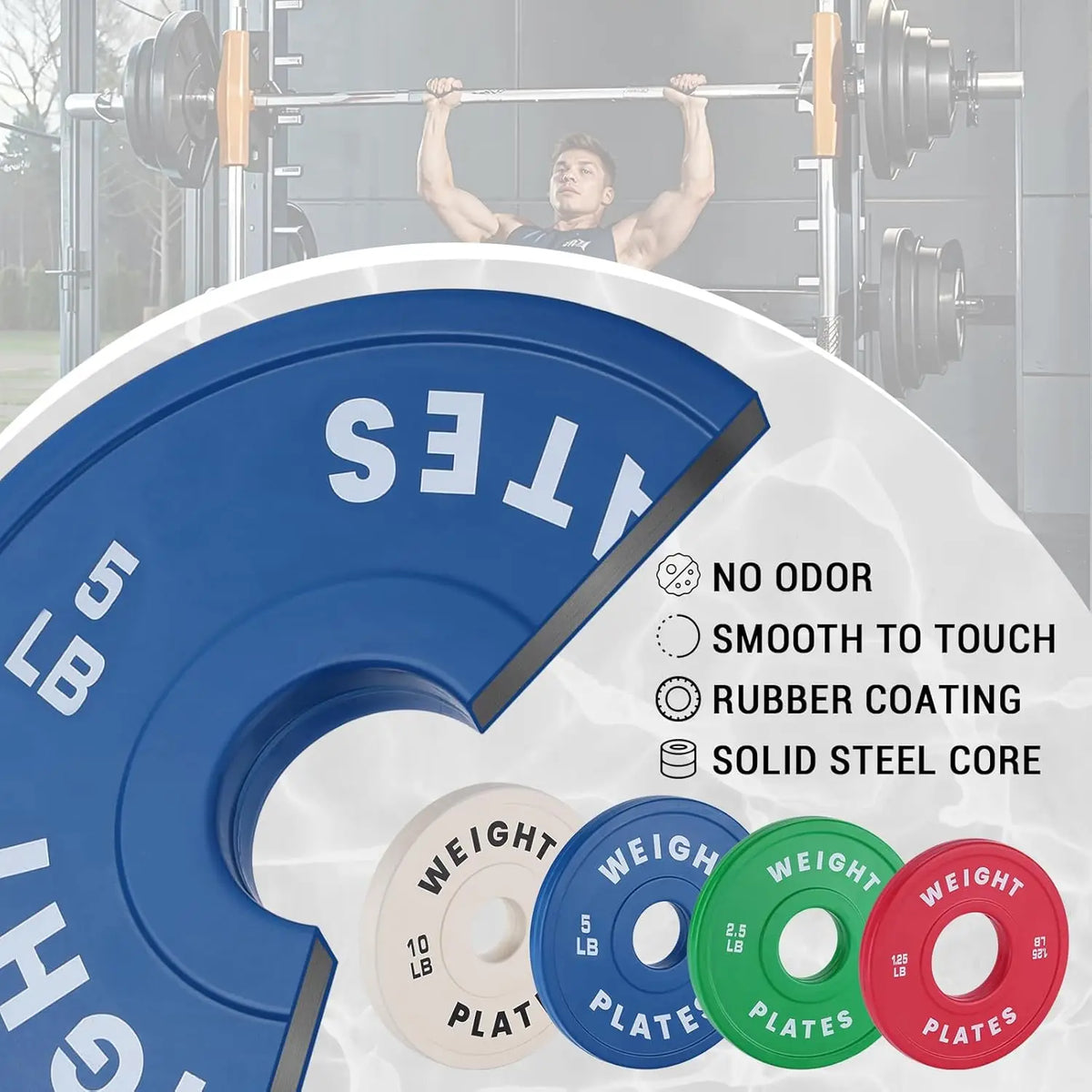 Twister CK Rubber Coated Barbell Bumper Plates For Strength Training