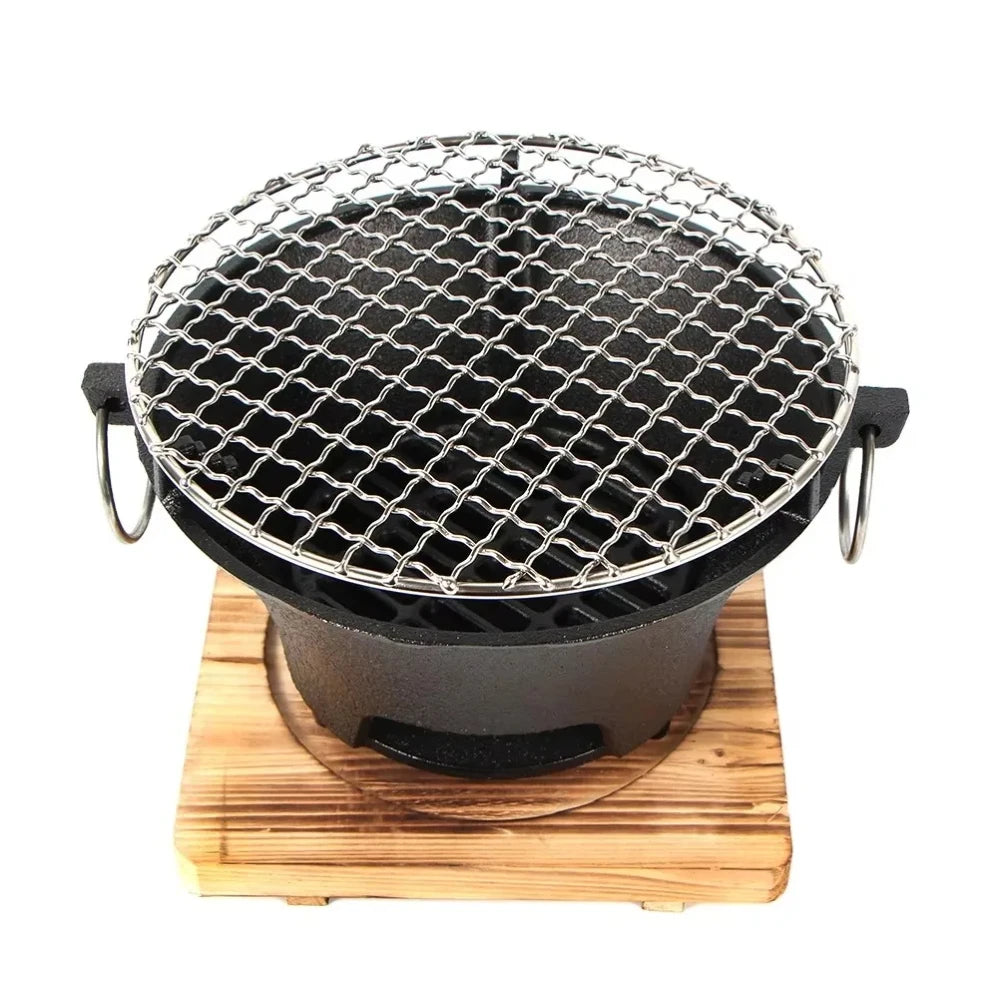 Zoe Cast Iron Outdoor Camping Charcoal Alcohol Camp Stove