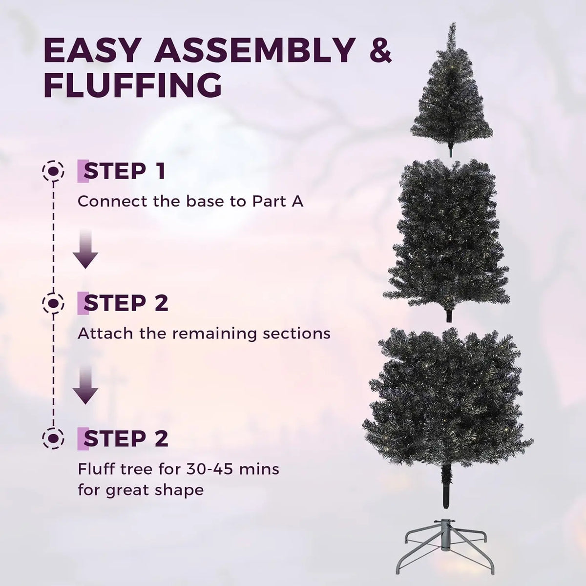 HiMISS Artificial Christmas Tree With Realistic Branches