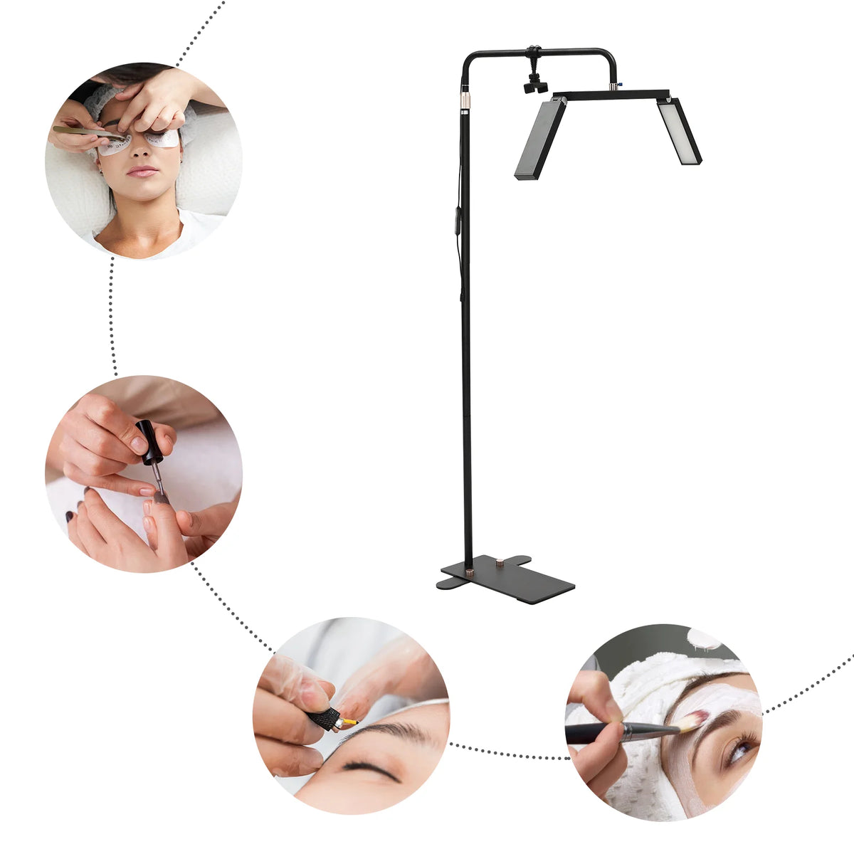 Bymaocar LED Lash Floor Lamp With Remote And Phone Stand