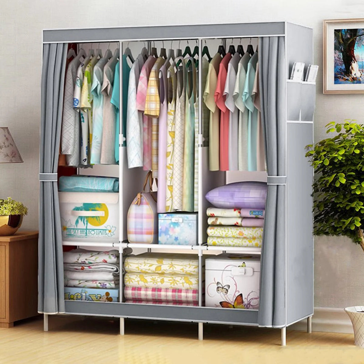 Foldable Nonwoven Fabric Closet Wardrobe Storage Organizer