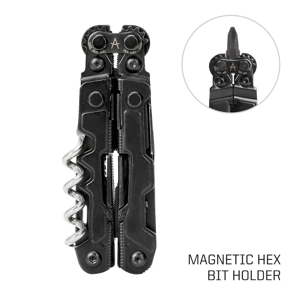 SOG PowerLitre 19-Function Stainless Steel Compact Multitool With Corkscrew