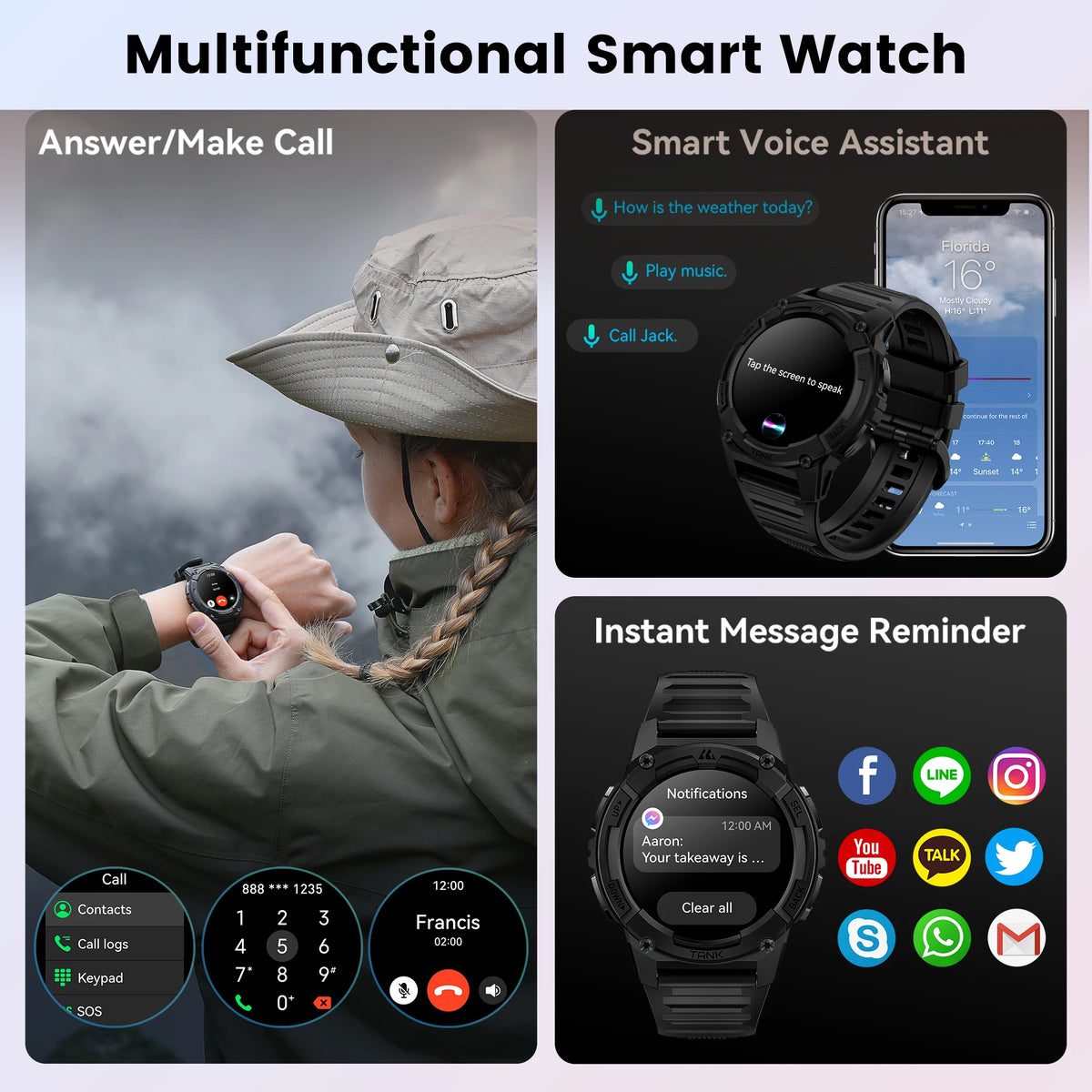 Kospet Tank S2 GPS Smartwatch With Compass Altimeter Barometer