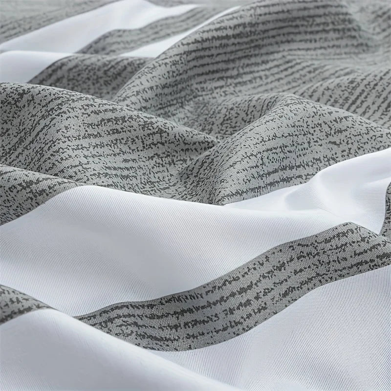3 Striped Microfiber Duvet Cover Set Bohemian Modern Farmhouse Bedding