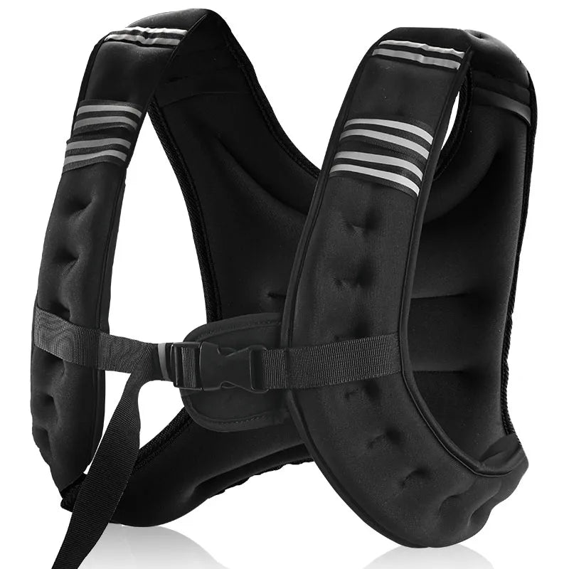 Reflective Weight Vest With Rear Storage Pocket For Training
