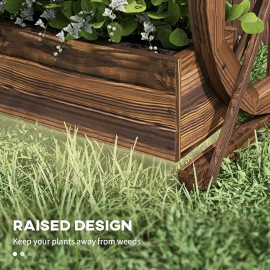 Two Tier Raised Metal Garden Planter With Drainage Holes