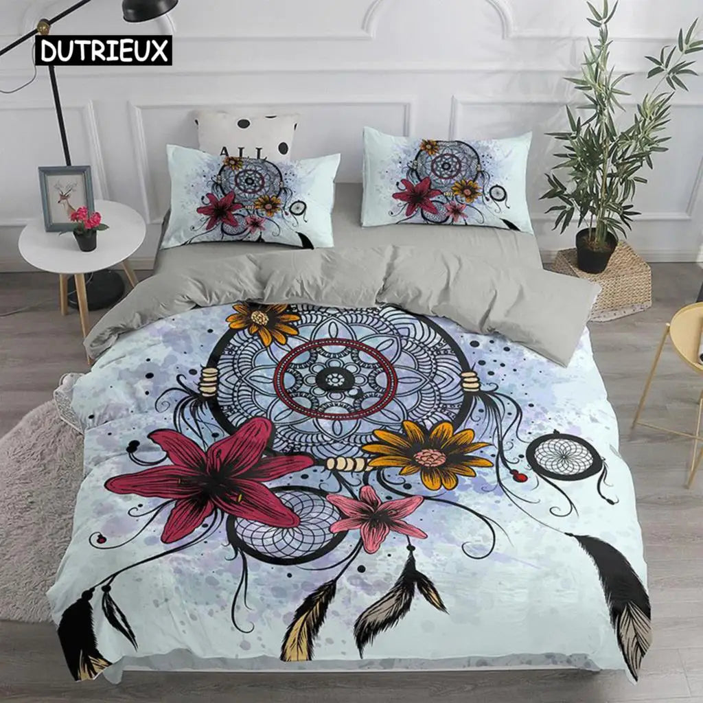 Bohemian Dream Catcher Duvet Cover Elegant Bedding Set