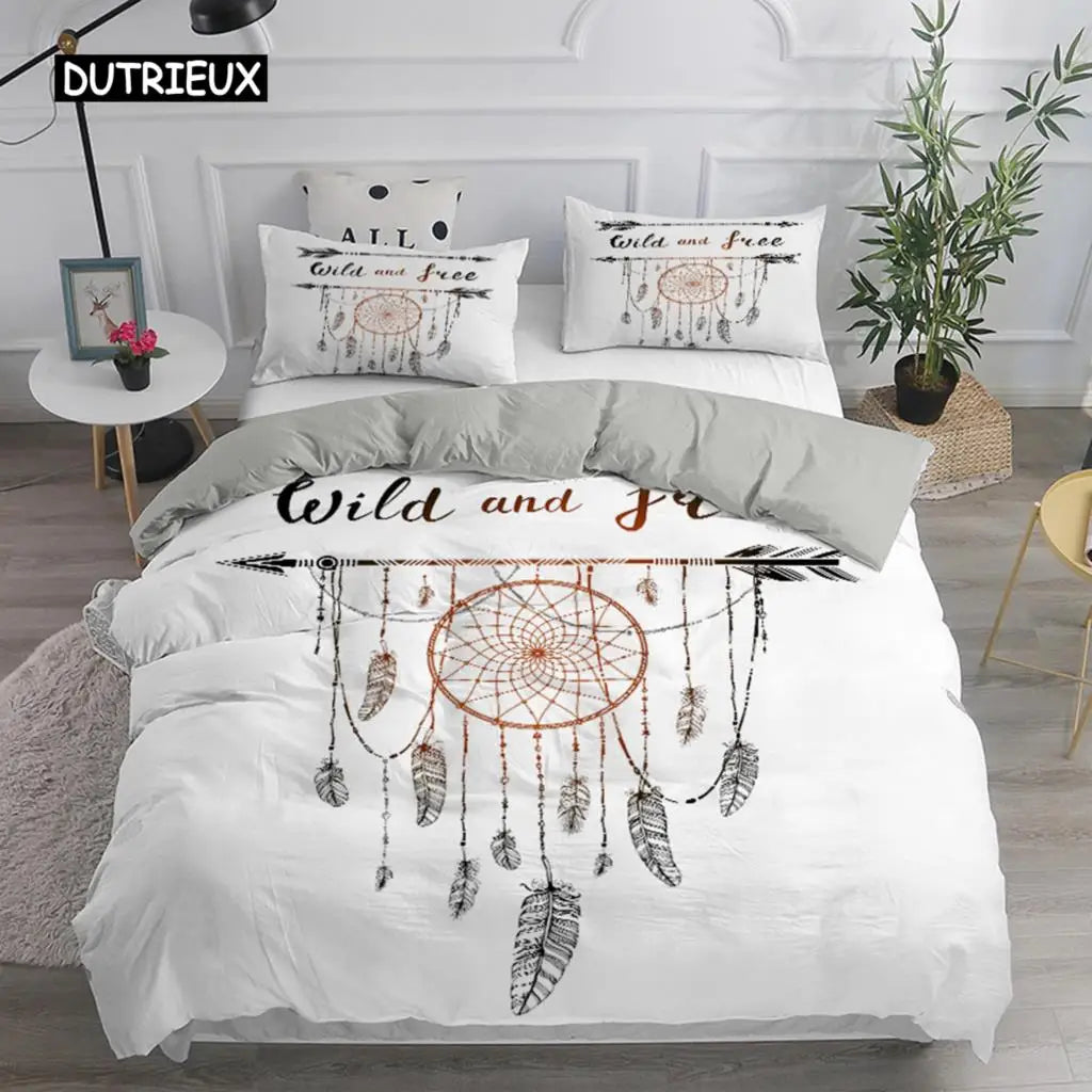 Bohemian Dream Catcher Duvet Cover Elegant Bedding Set