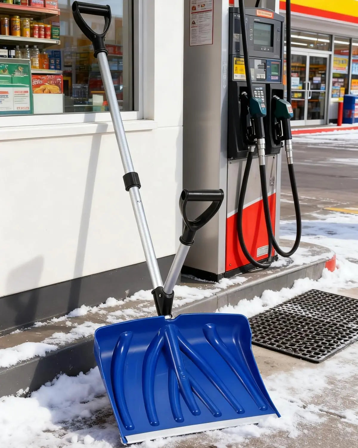 HiMISS Ergonomic Snow Shovel With D Grip And Aluminum Blade