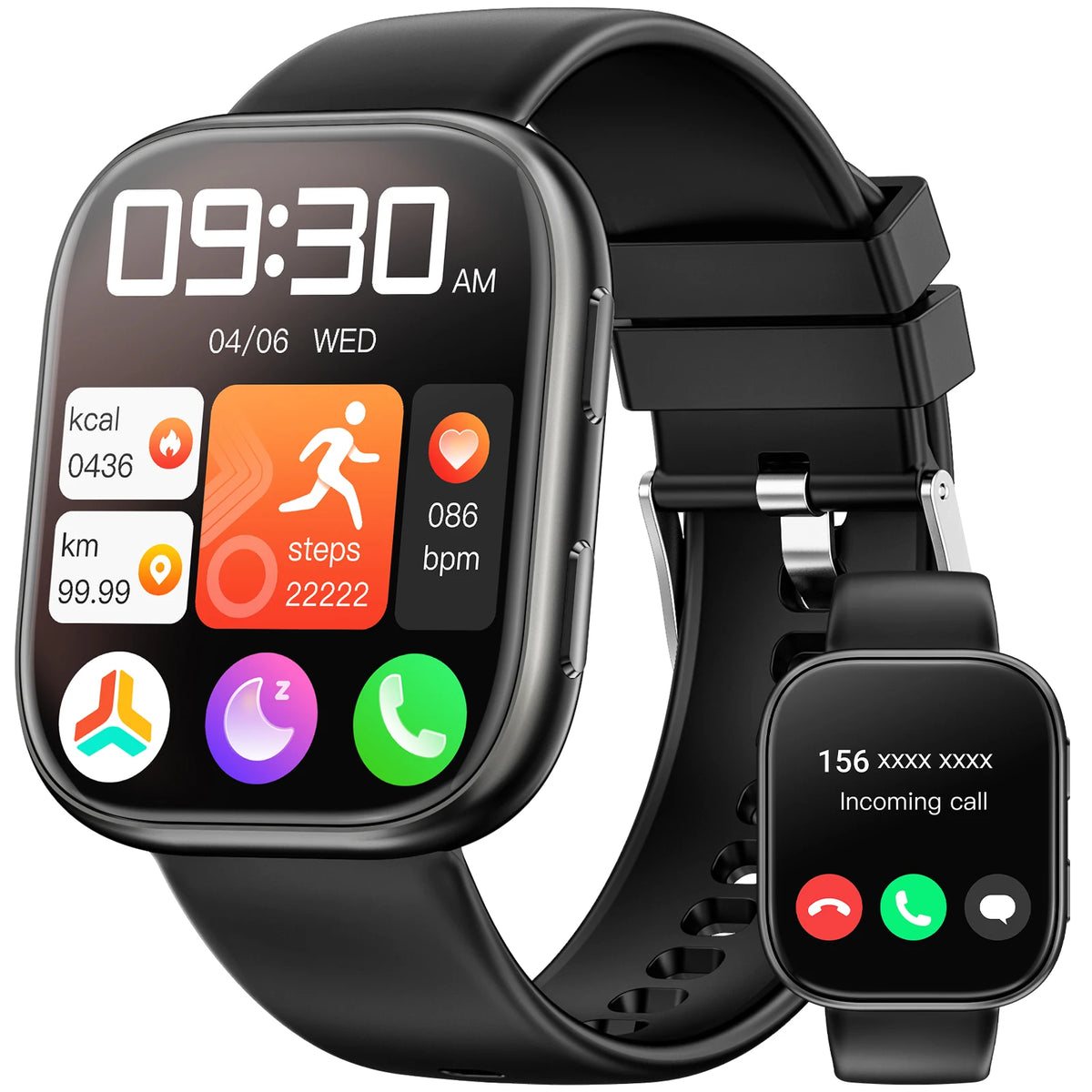 Waterproof Smart Watch With Bluetooth Calls And Heart Rate Monitor