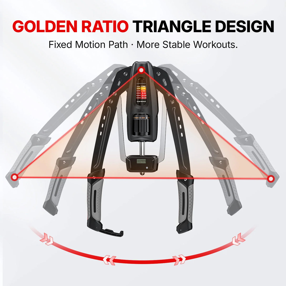 Merach Adjustable Hydraulic Arm Trainer With Digital Display For Home Fitness