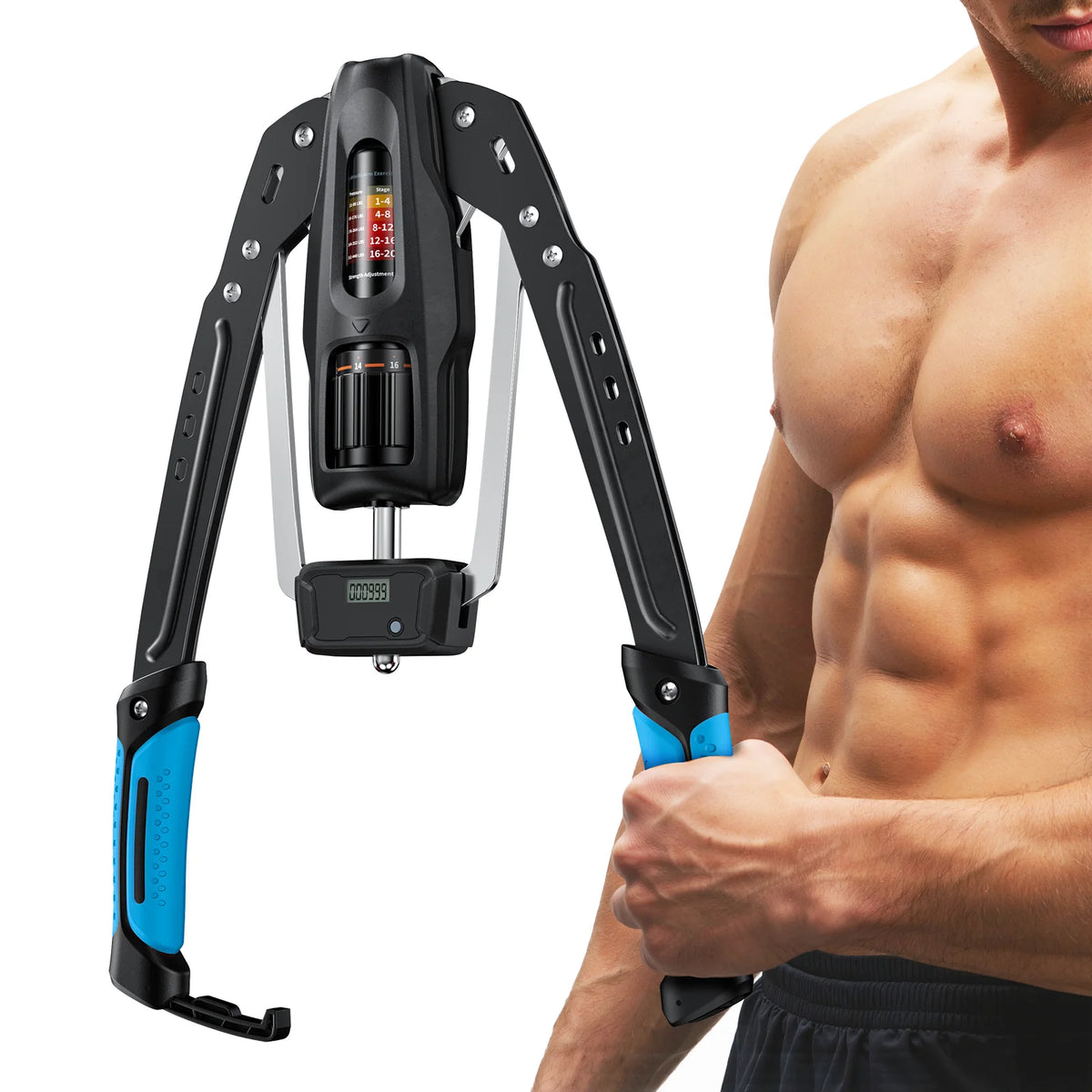 Merach Adjustable Hydraulic Arm Trainer With Digital Display For Home Fitness