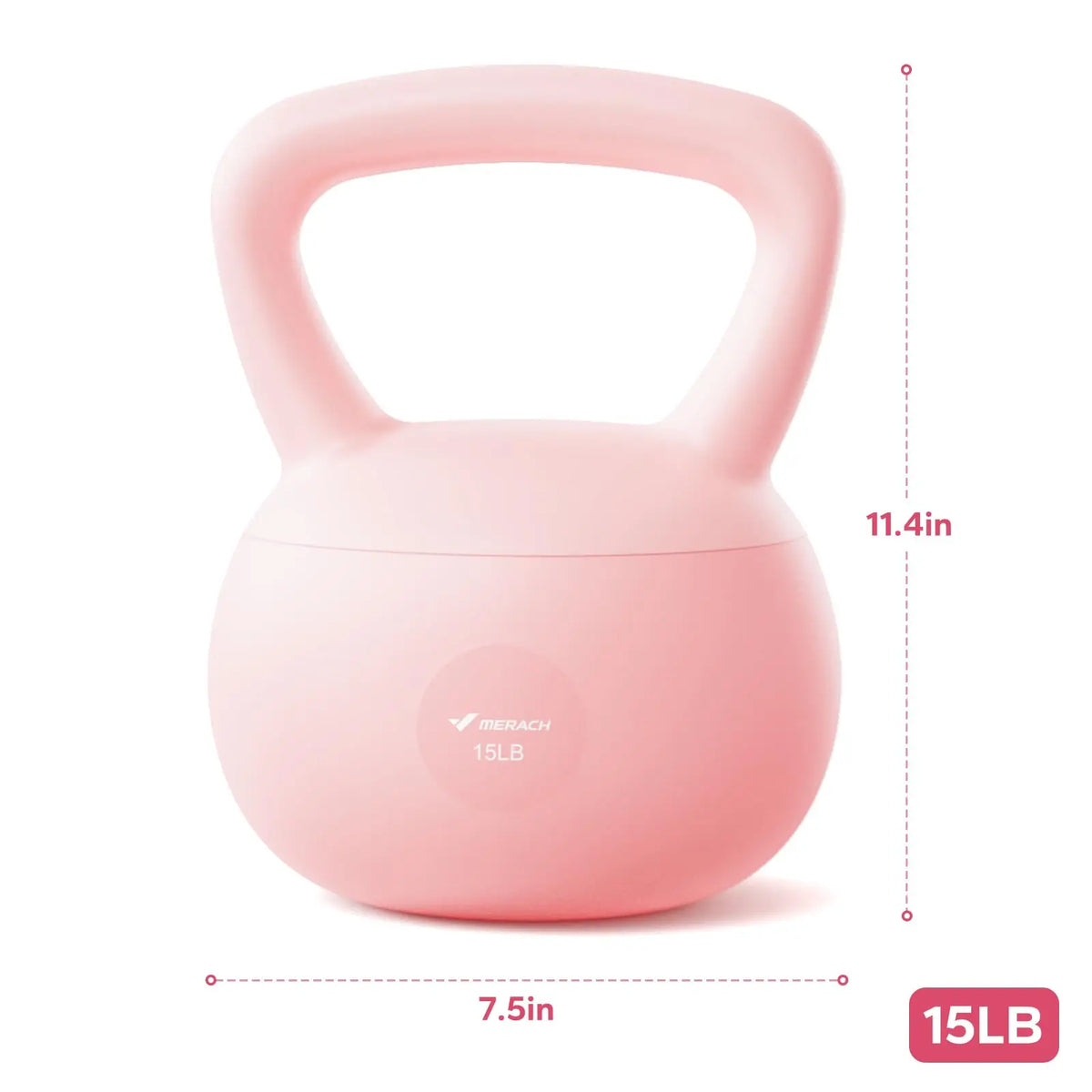 Merach Sand Filled PVC Kettlebell For Quiet Home Workouts
