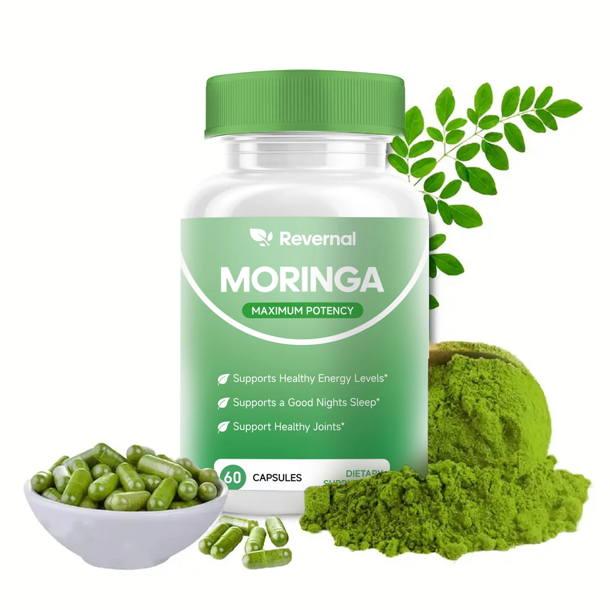 Quitmood Moringa Powder Capsules Pure Natural Antioxidant Superfood Support