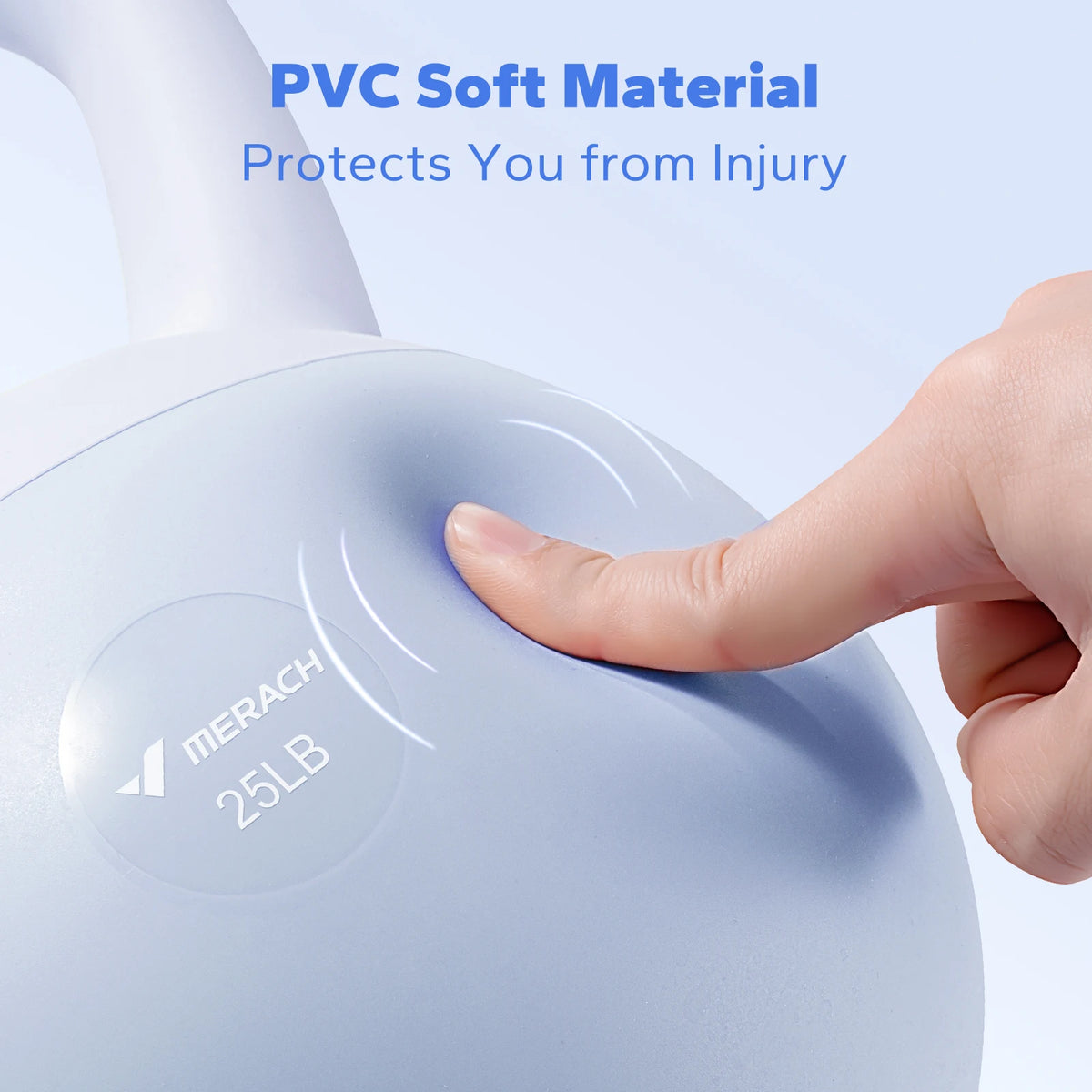 Merach Sand Filled PVC Kettlebell For Quiet Home Workouts