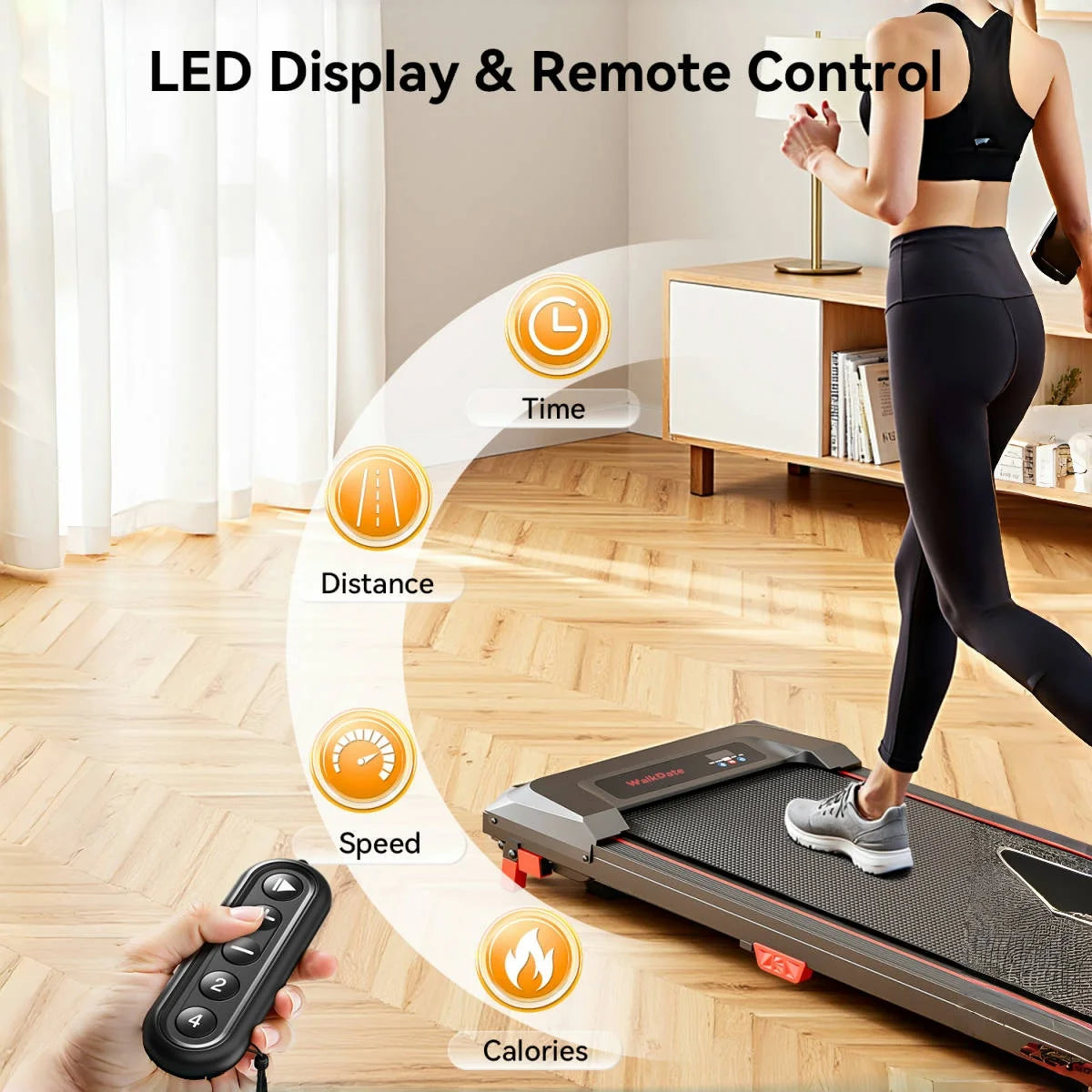 Anylife Under Desk Walking Pad With Remote And Adjustable Slope