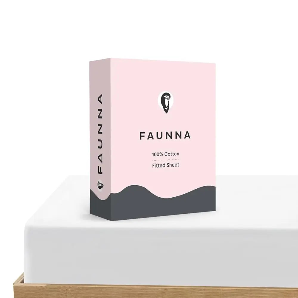 Faunna 100 Percent Cotton Deep Pocket Fitted Sheet