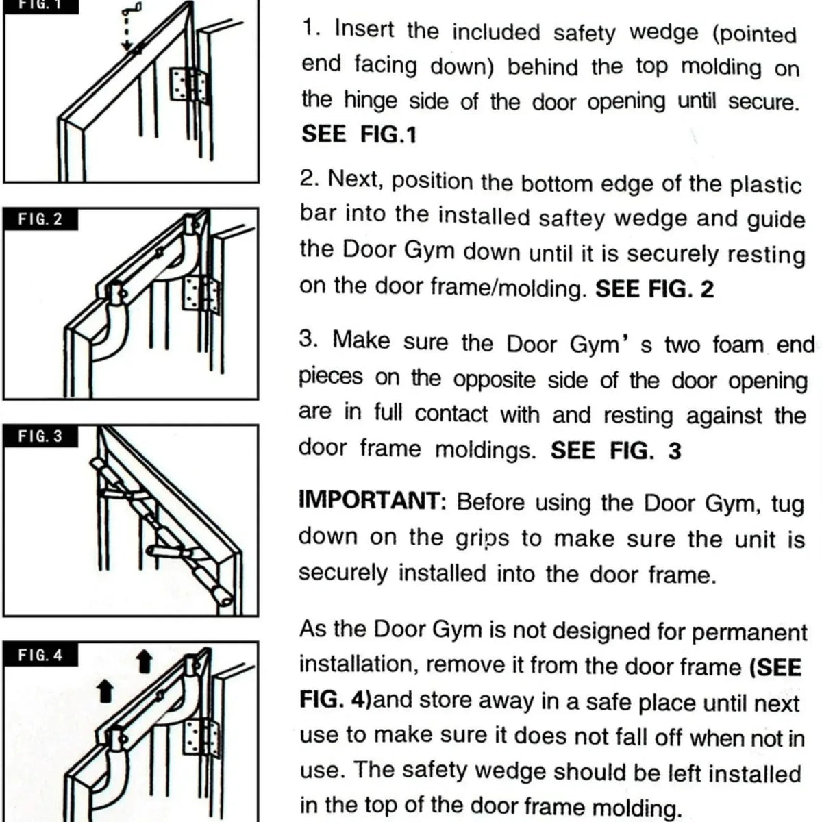 Adjustable Doorway Pull Up Bar For Home Gym Exercise Training