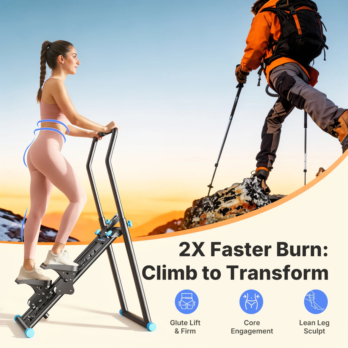 Merach Foldable Stair Stepper Machine For Indoor Exercise