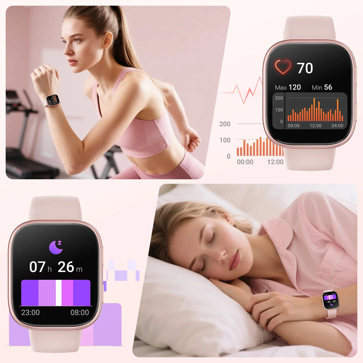 Waterproof Smart Watch With Bluetooth Calls And Heart Rate Monitor