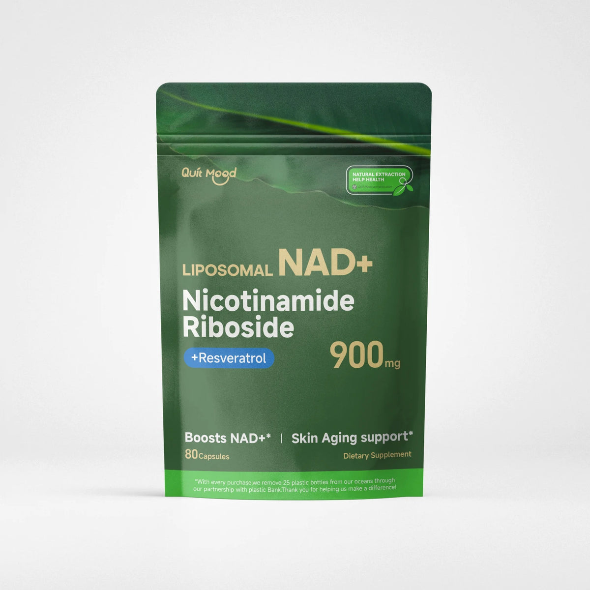 Quitmood NR900 Supplement Nicotinamide Riboside Resveratrol Quercetin NAD