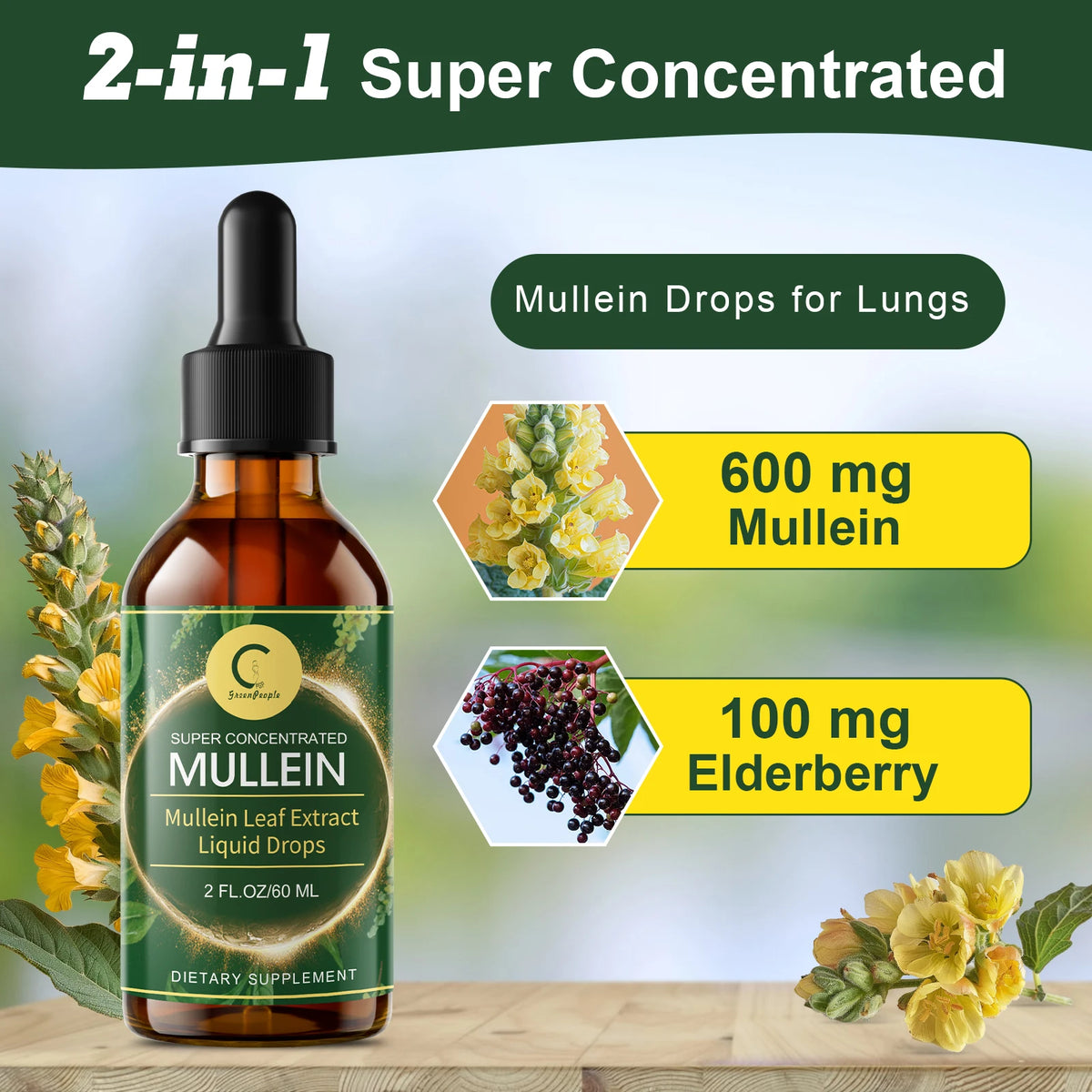 Minch Mullein Drops For Respiratory And Lung Health Support