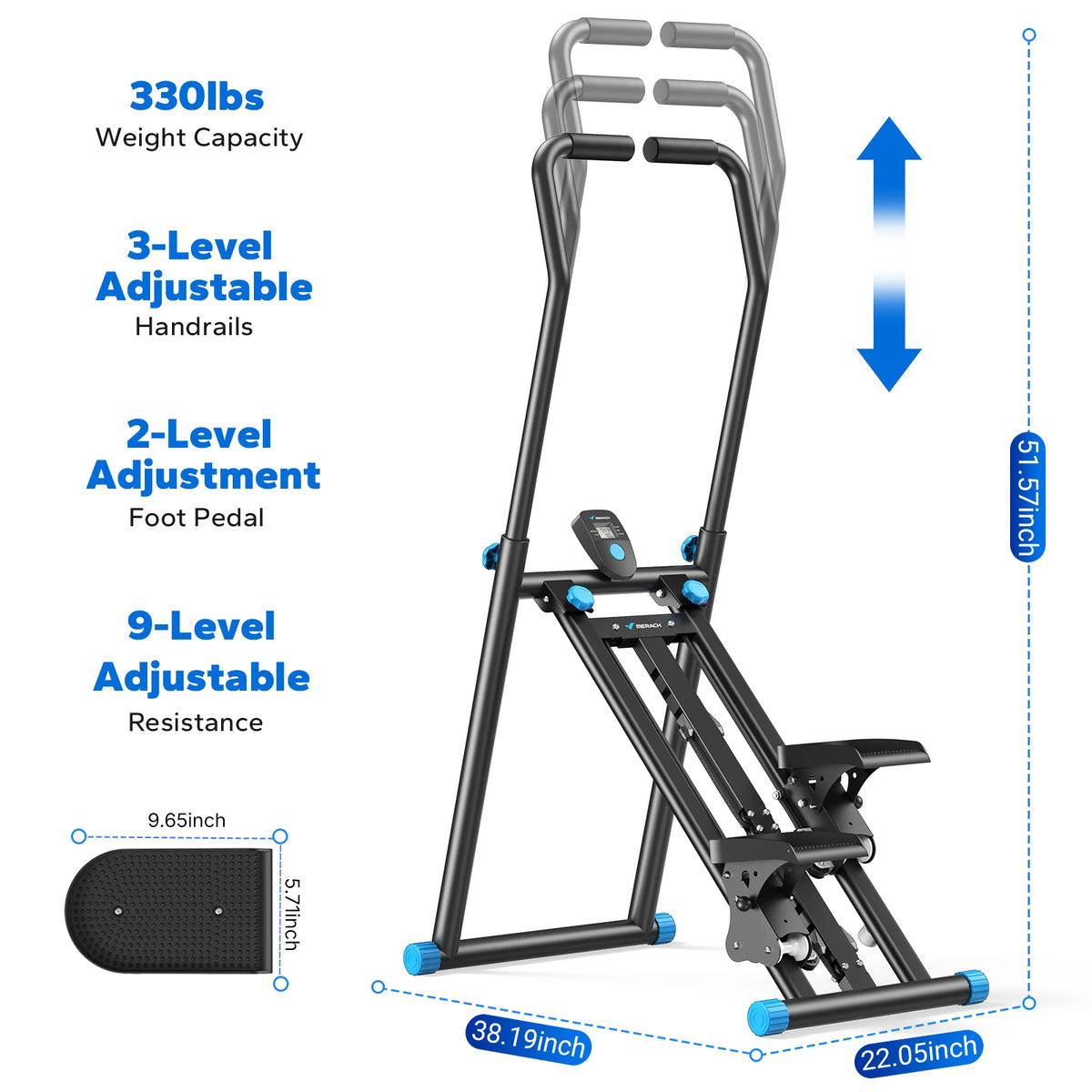 Merach Foldable Stair Stepper Machine For Indoor Exercise