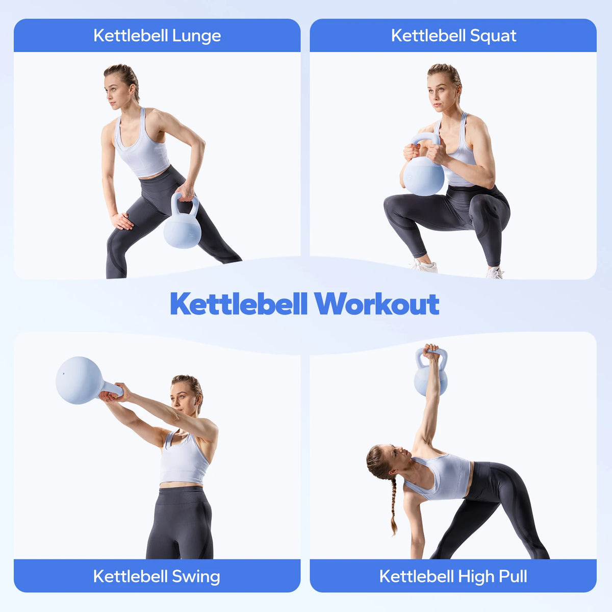 Merach Sand Filled PVC Kettlebell For Quiet Home Workouts