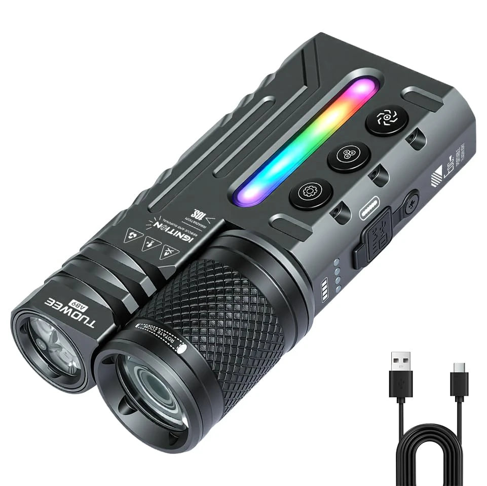 Tuowee 3000LM Zoomable Tactical Rechargeable Flashlight