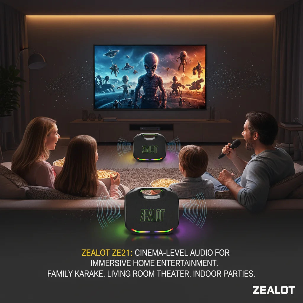 Zealot Ze21 Portable Waterproof Bluetooth Speaker 48000mAh Battery Life