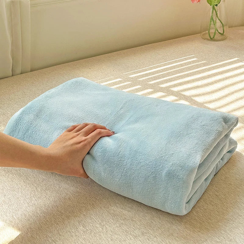 LUXO Thickened Milk Fleece Flat Bed Sheet Soft Cozy Plush