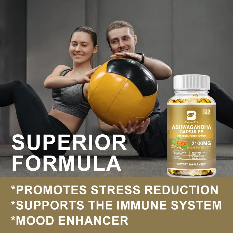 Beworths Ashwagandha Root Extract Capsule For Sleep And Anxiety Relief