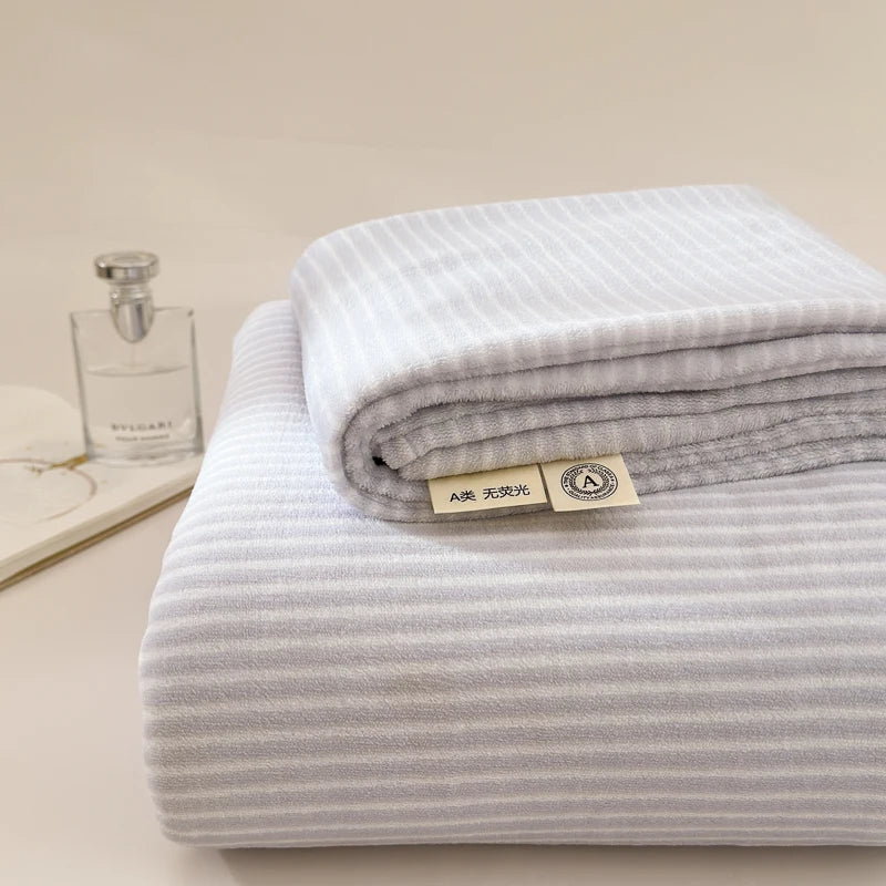 LUXO Thickened Milk Fleece Flat Bed Sheet Soft Cozy Plush