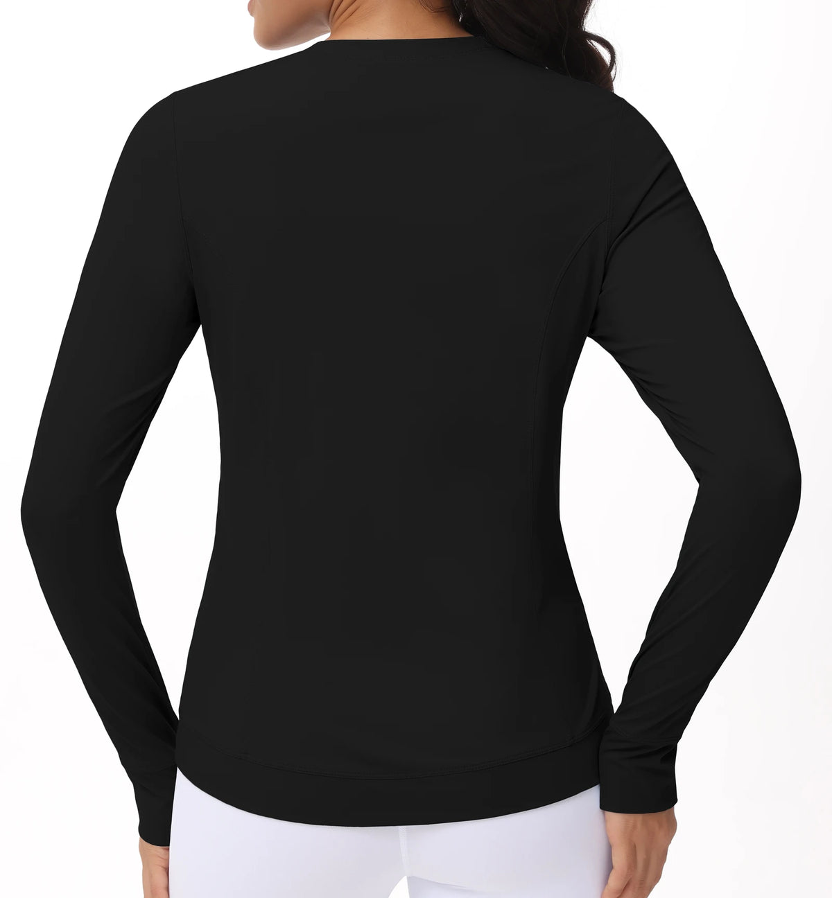 Women's Long Sleeve Compression Shirts Workout Tops Cross Hem Athletic Running Yoga T-Shirts with Thumb Hole