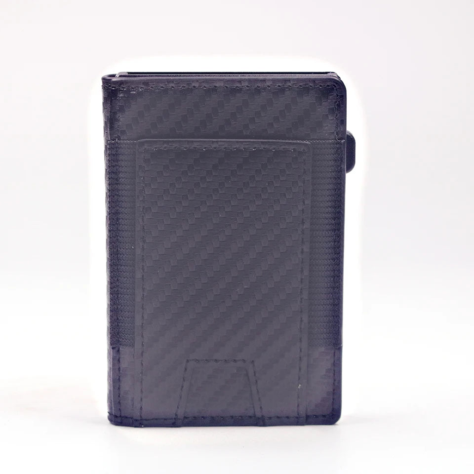 Rfid Blocking Wallet For Men Short Bifold Slim Pop Up Aluminum Card Holder Box With ID Case Metal Money Clip Gift Box Magnetic
