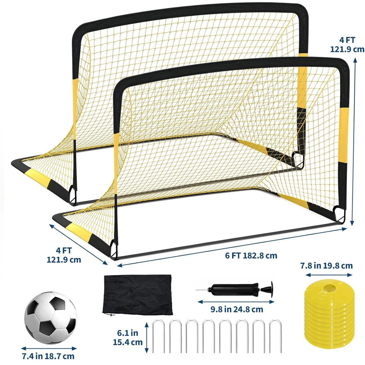 Heavy Duty Collapsible Soccer Rebounder Net With Carry Bag