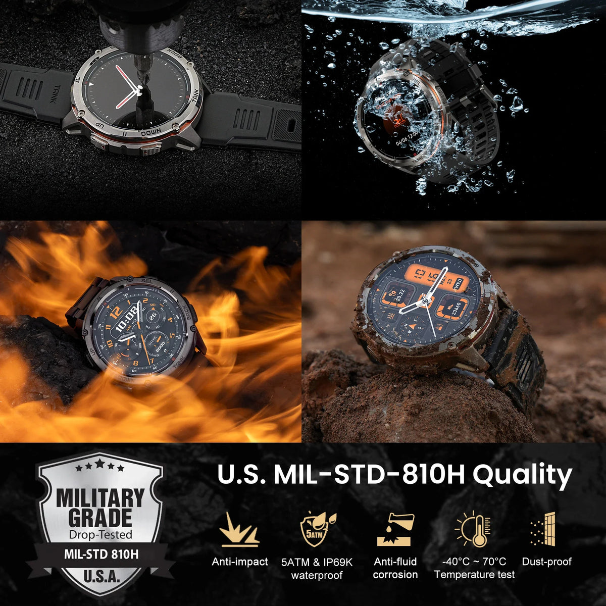 KOSPET Tank T3 Ultra GPS Smart Watch Featuring Bluetooth Calling