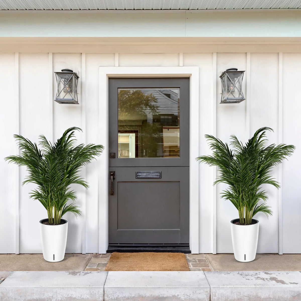HiMISS Set Of Tall Self Watering Planters For Home Gardens