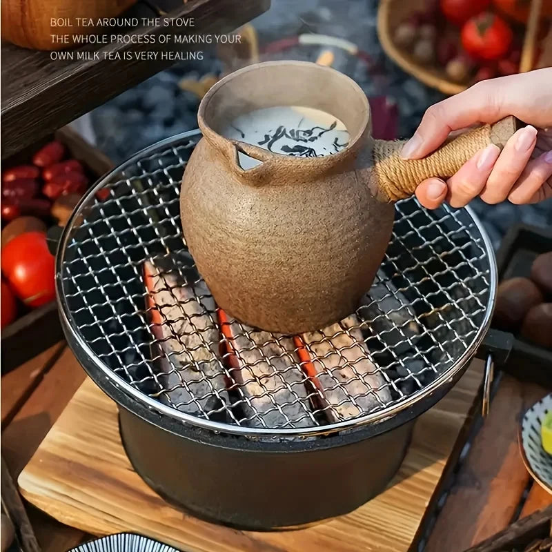 Zoe Cast Iron Outdoor Camping Charcoal Alcohol Camp Stove
