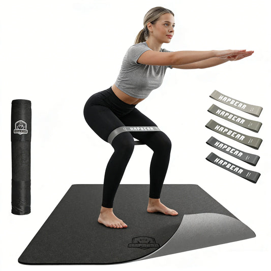 HAPBEAR Premium TPE Yoga Mat For Home Workout And Pilates