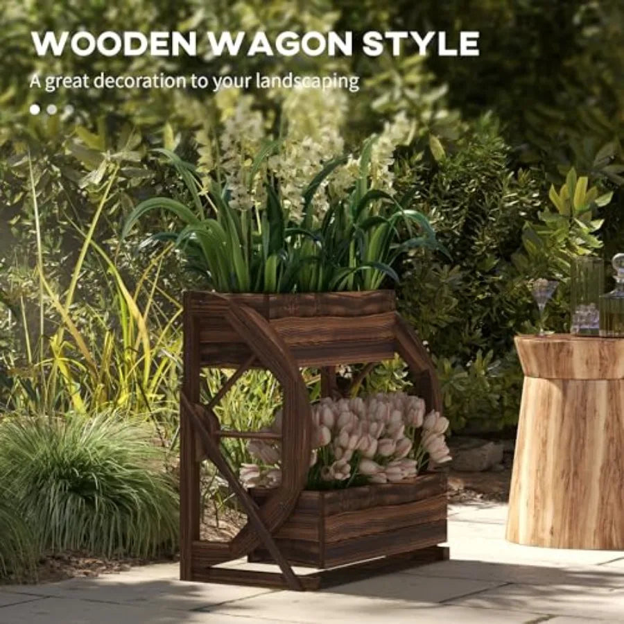 Two Tier Raised Metal Garden Planter With Drainage Holes