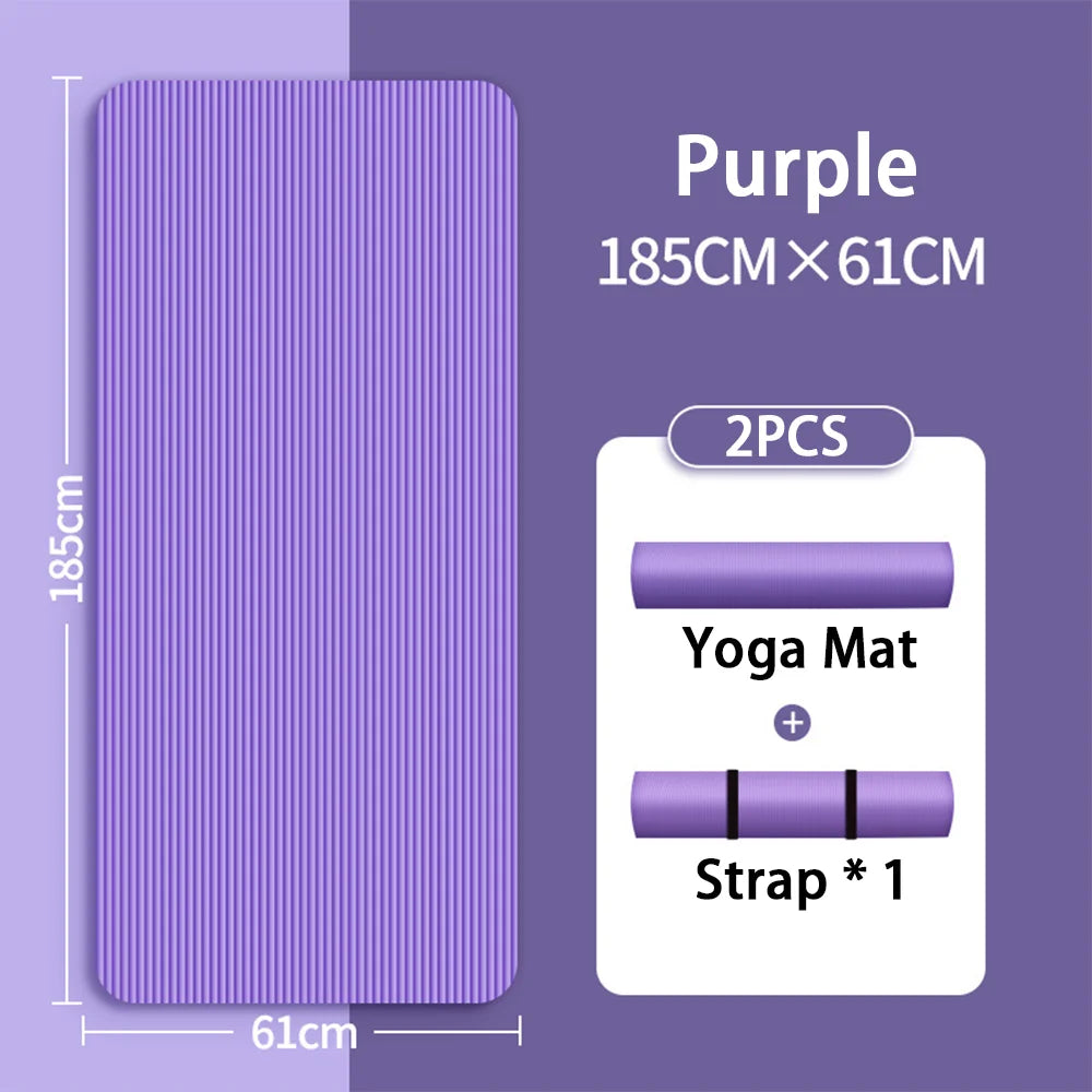 Lostook NBR Yoga Mat Anti Slip Thickened Exercise Fitness Mat