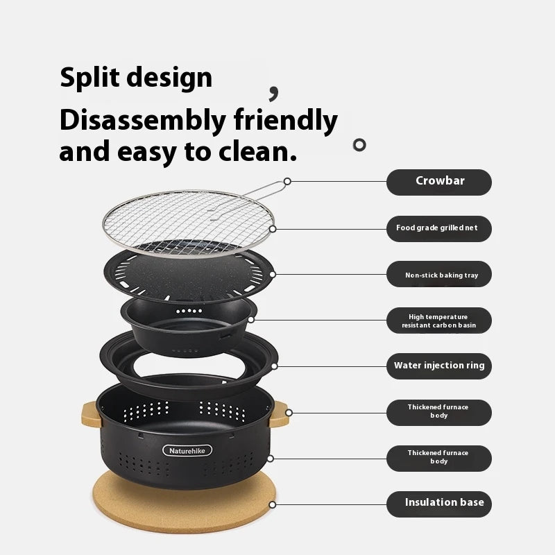 Naturehike Portable Charcoal Tabletop Grill For Camping