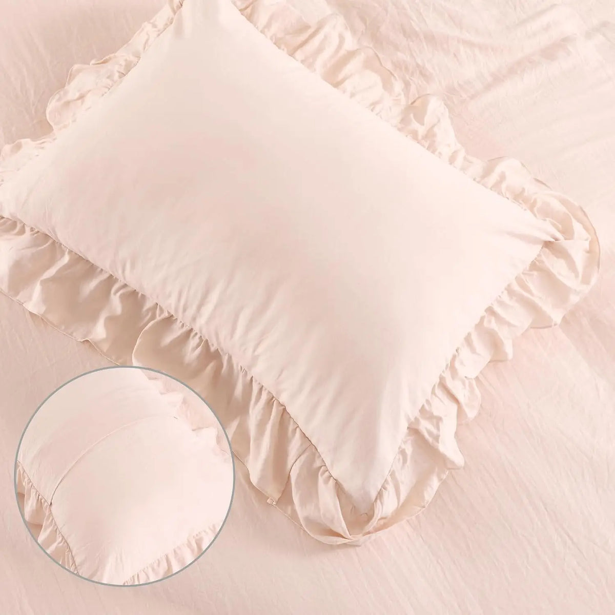 Twister Ck Ruffled Microfiber Duvet Cover Set For Bedrooms