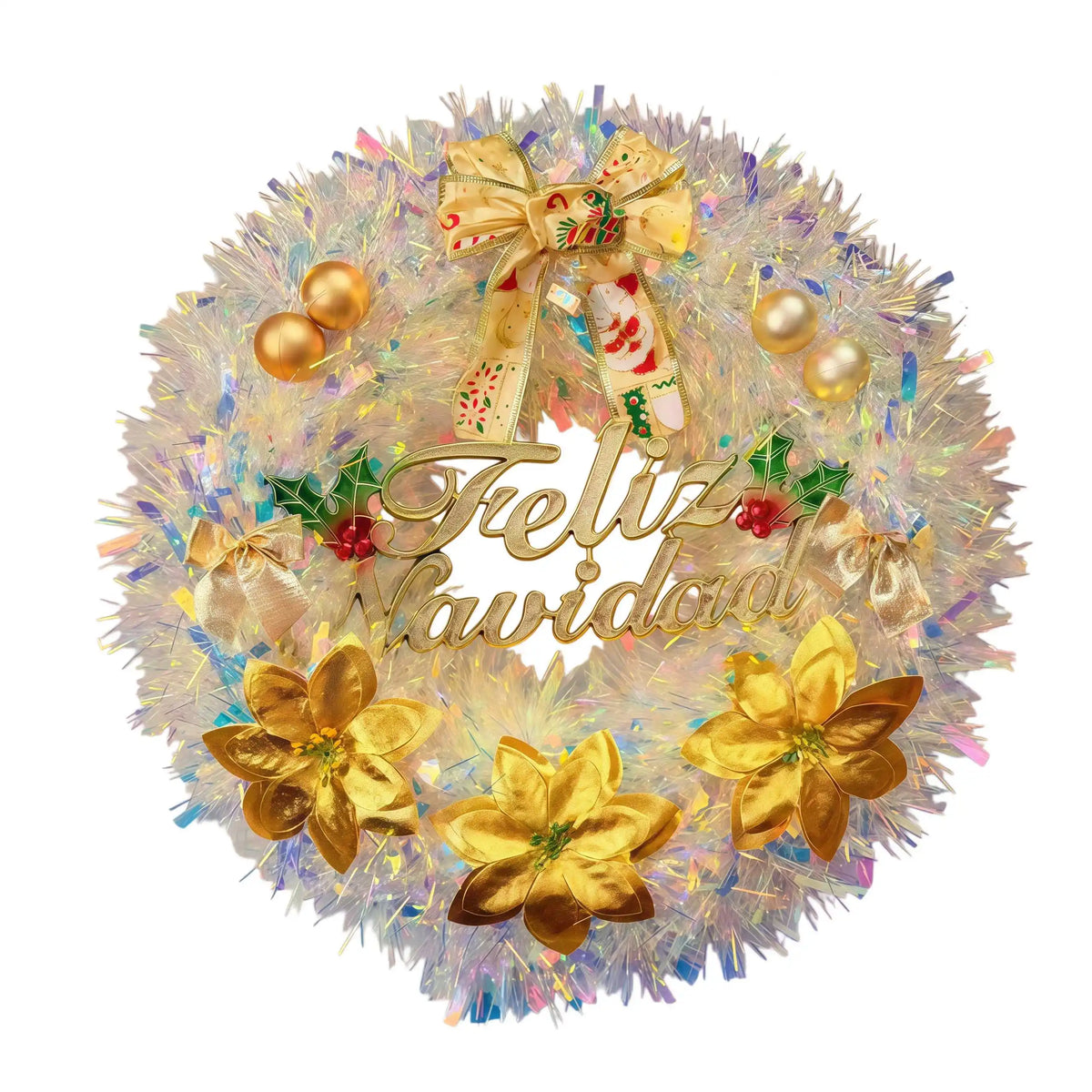 Youyouhuan Artificial Christmas Wreath With Faux Berries Holiday Decor