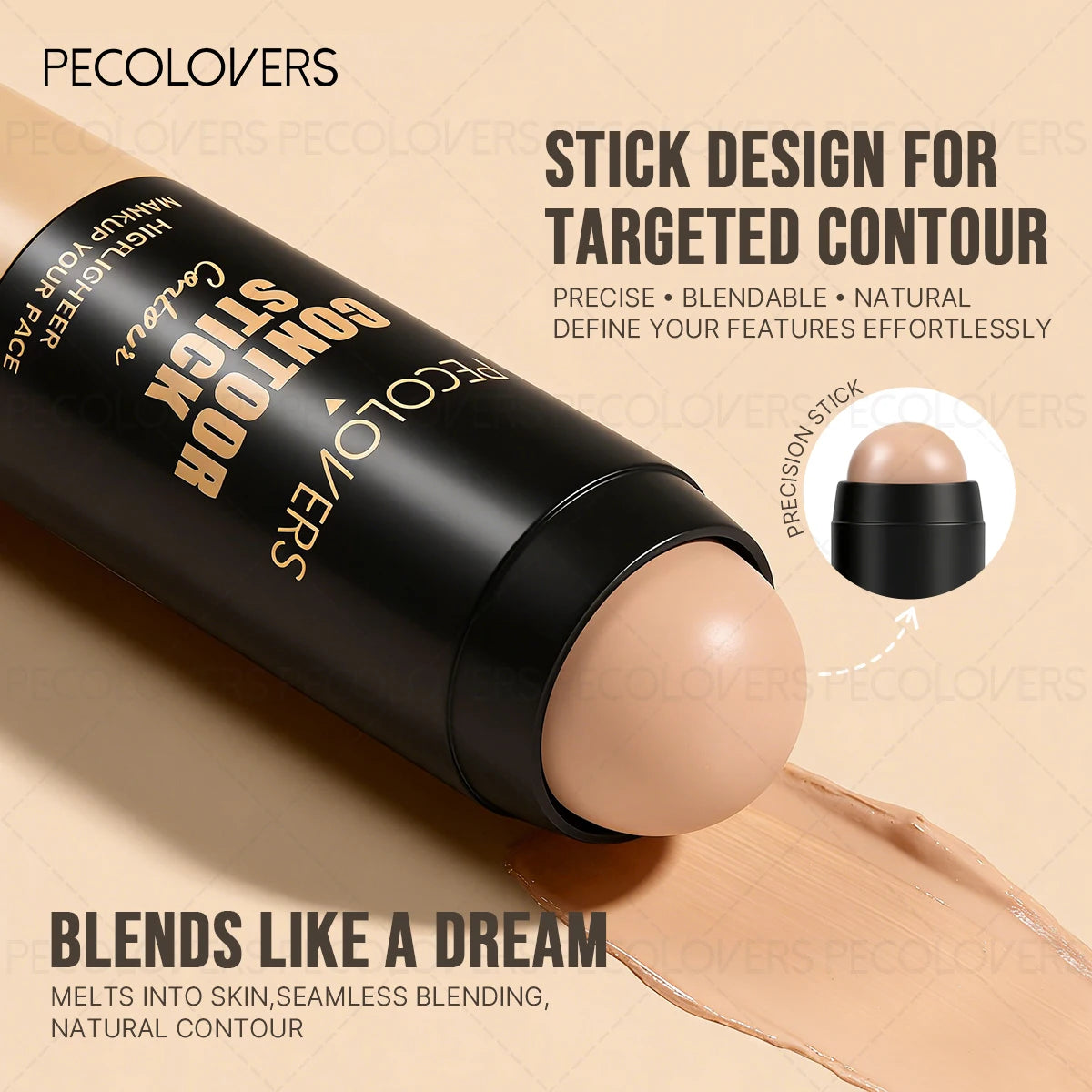 5PCS/SET Covers Spots, Blemishes, Dark Circles, Natural Matte Finish, Long-lasting, Waterproof Concealer Stick, Highlighter Contour Stick,Foundation Stick, Suitable for All Skin Types