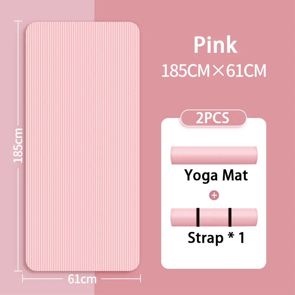 Lostook NBR Yoga Mat Anti Slip Thickened Exercise Fitness Mat