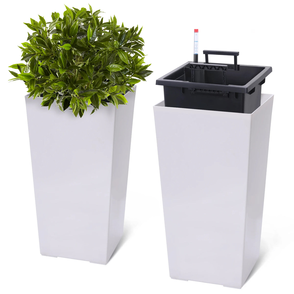 HiMISS Self Watering Indoor And Outdoor Planters With Drainage