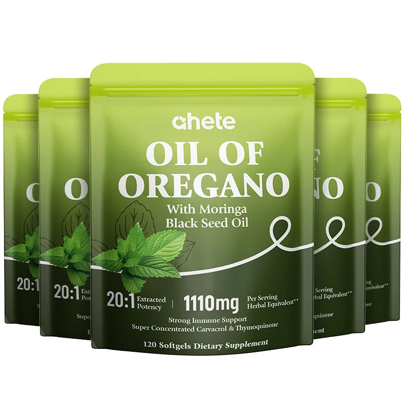 Ahete Oil of Oregano with Moringa Black Seed Softgels